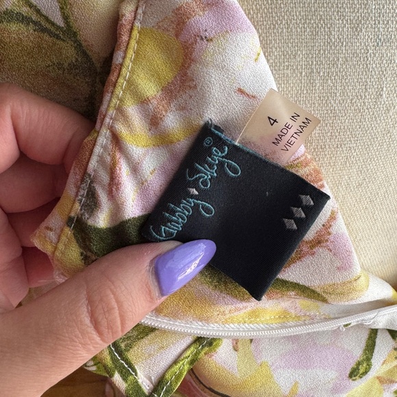 Floral Yellow Wrap Dress - Picture 5 of 5